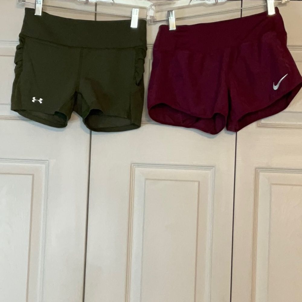 Nike Dri-Fit Under Armour Running Athletic Shorts Bundle XS